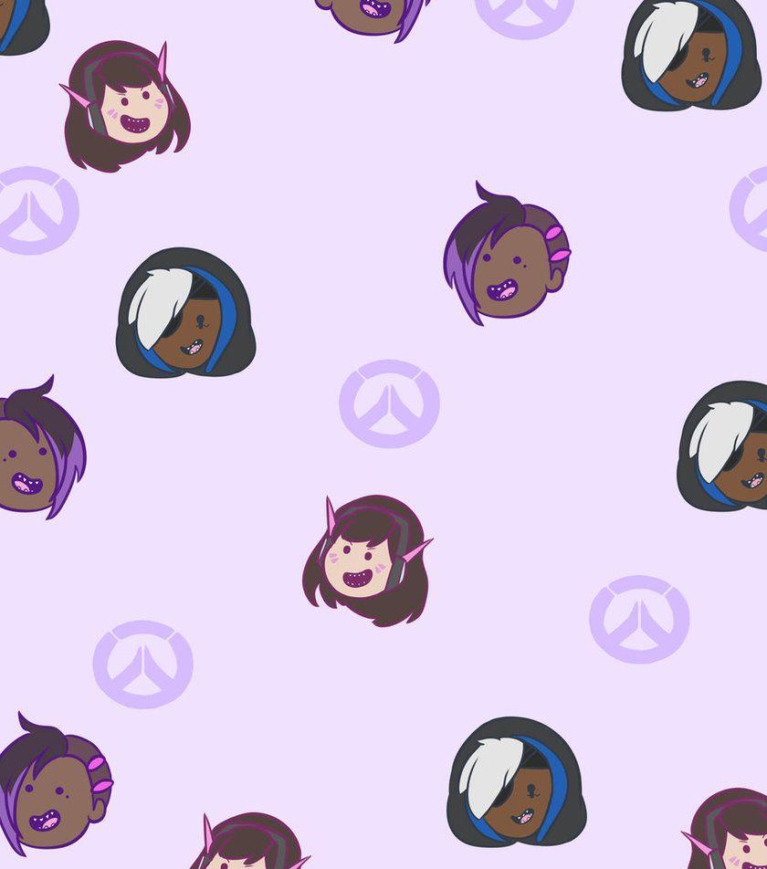 Overwatch chibi gals Background