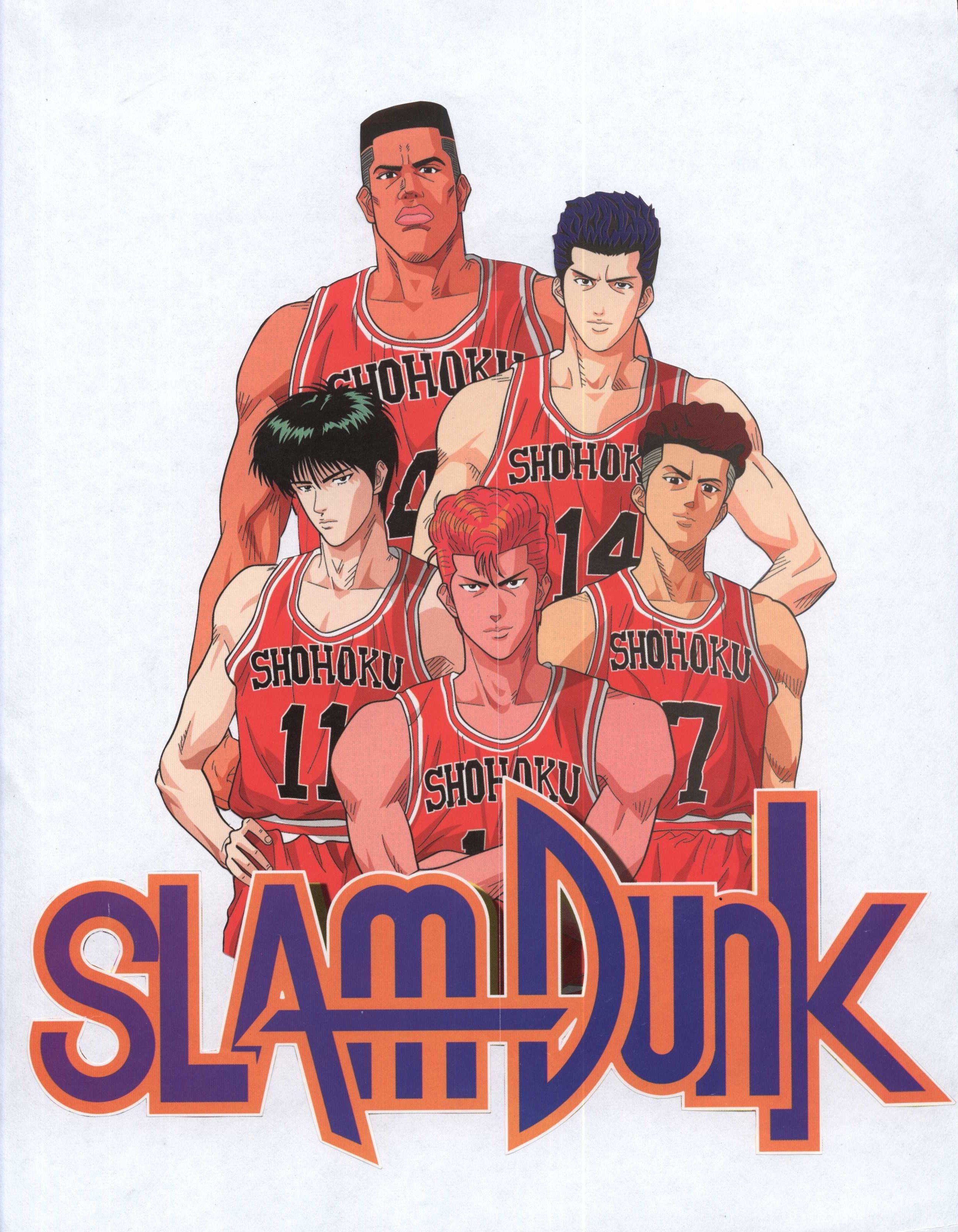 Anime sports basketball group guys Slam Dunk Series Ryota Miyagi Character Kaede Rukawa Character Hanamichi Sakuragi wallpaperx3233