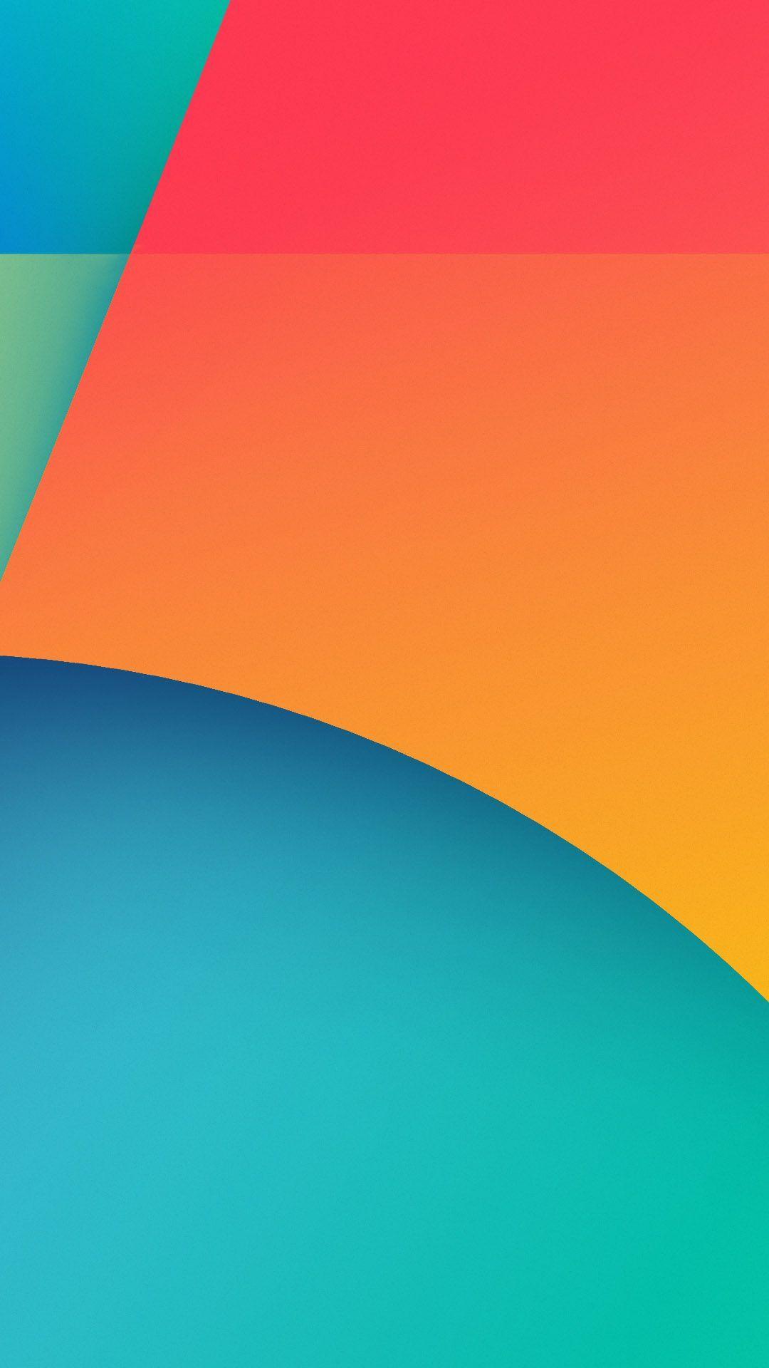 Nexus 5 Android 4.4 KitKat Orange Blue Android Wallpaper