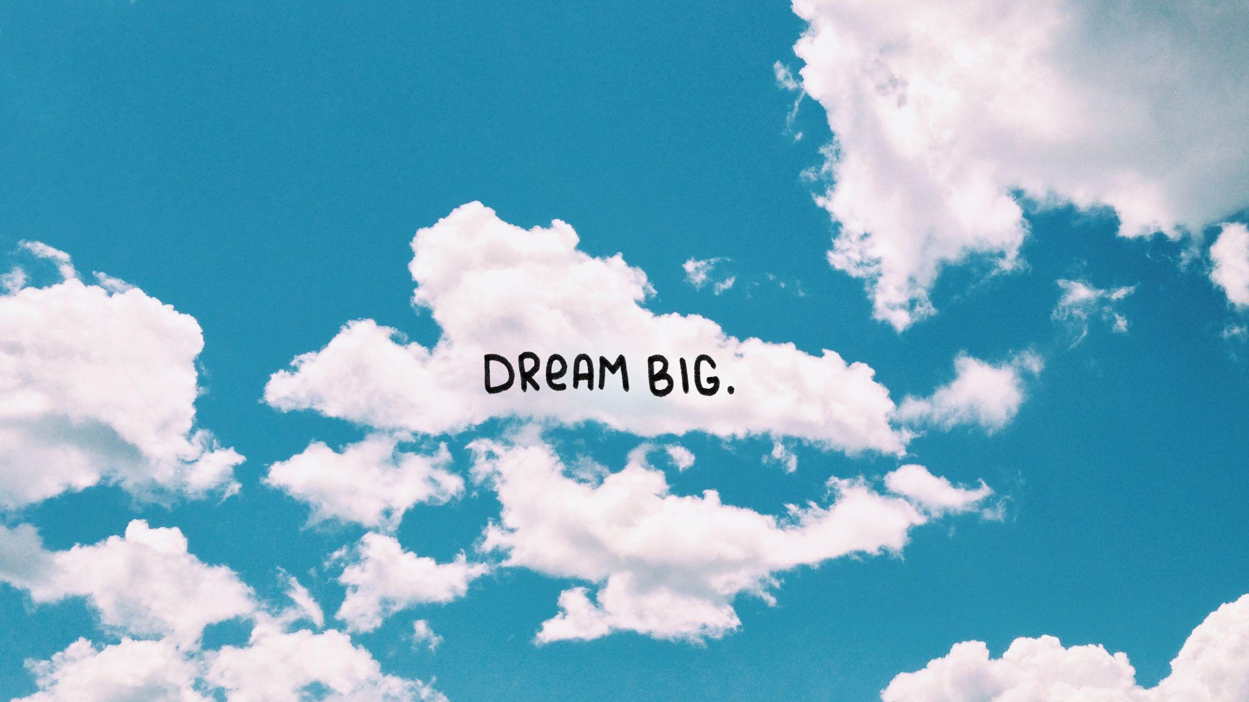 Dream big clouds blue sky desktop wallpaper background. Wallpaper