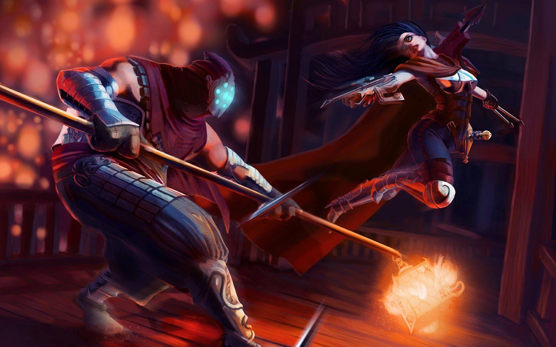 Jax and Vayne fighting of Legends HD desktop wallpaper