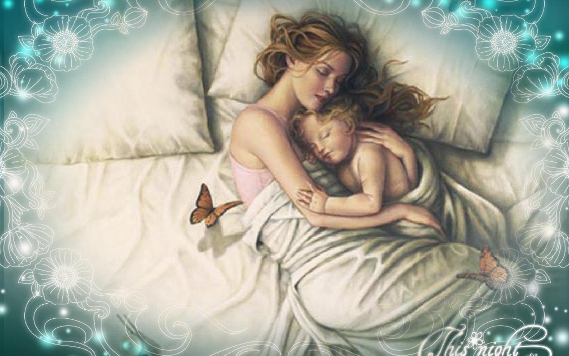 Мама и дитя. Мать с младенцем фэнтези. Мама ангел. Детские сны. Папа снится дочке