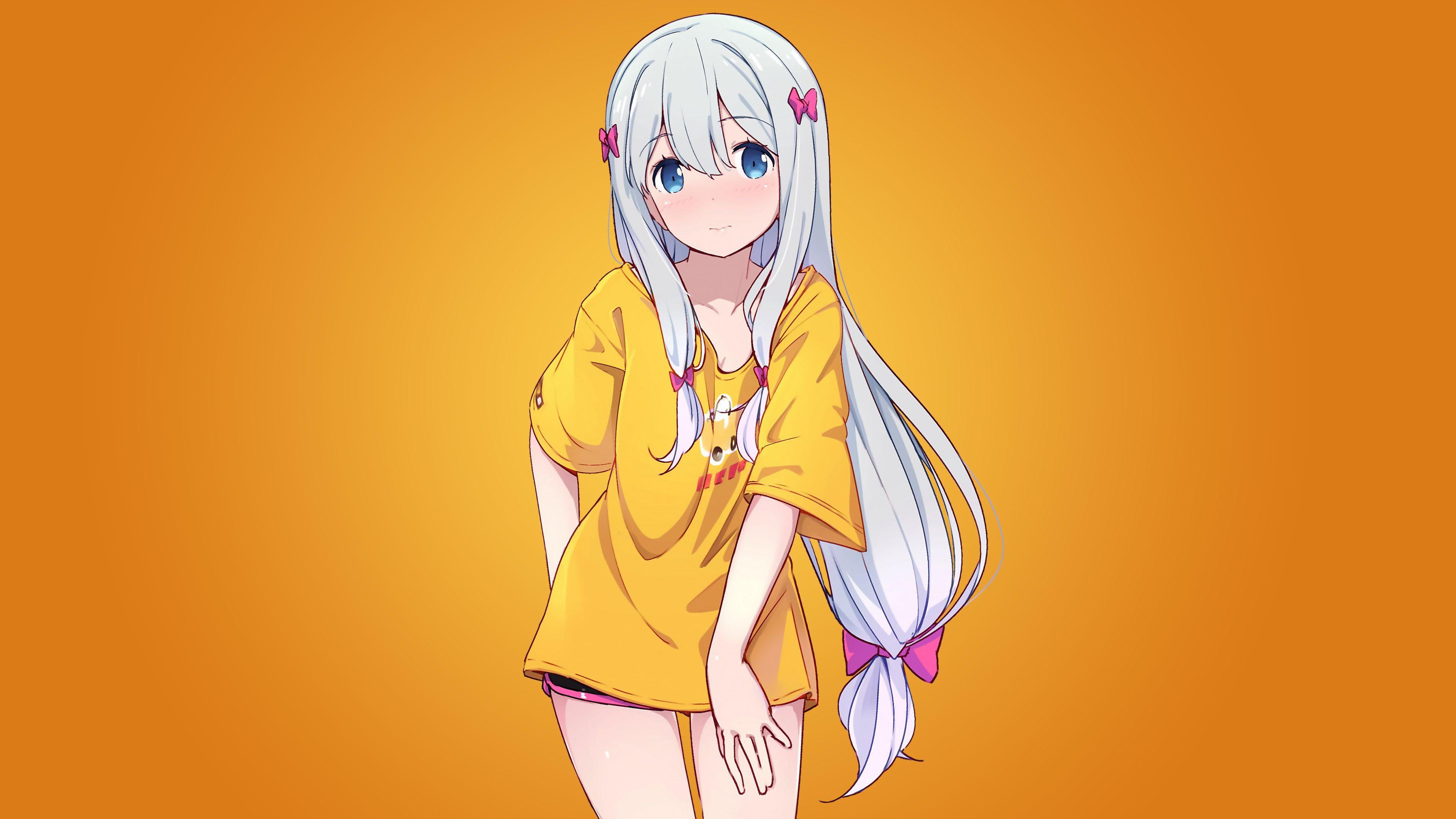 Download 3840x2160 Wallpaper Eromanga Sensei, Izumi Sagiri, White