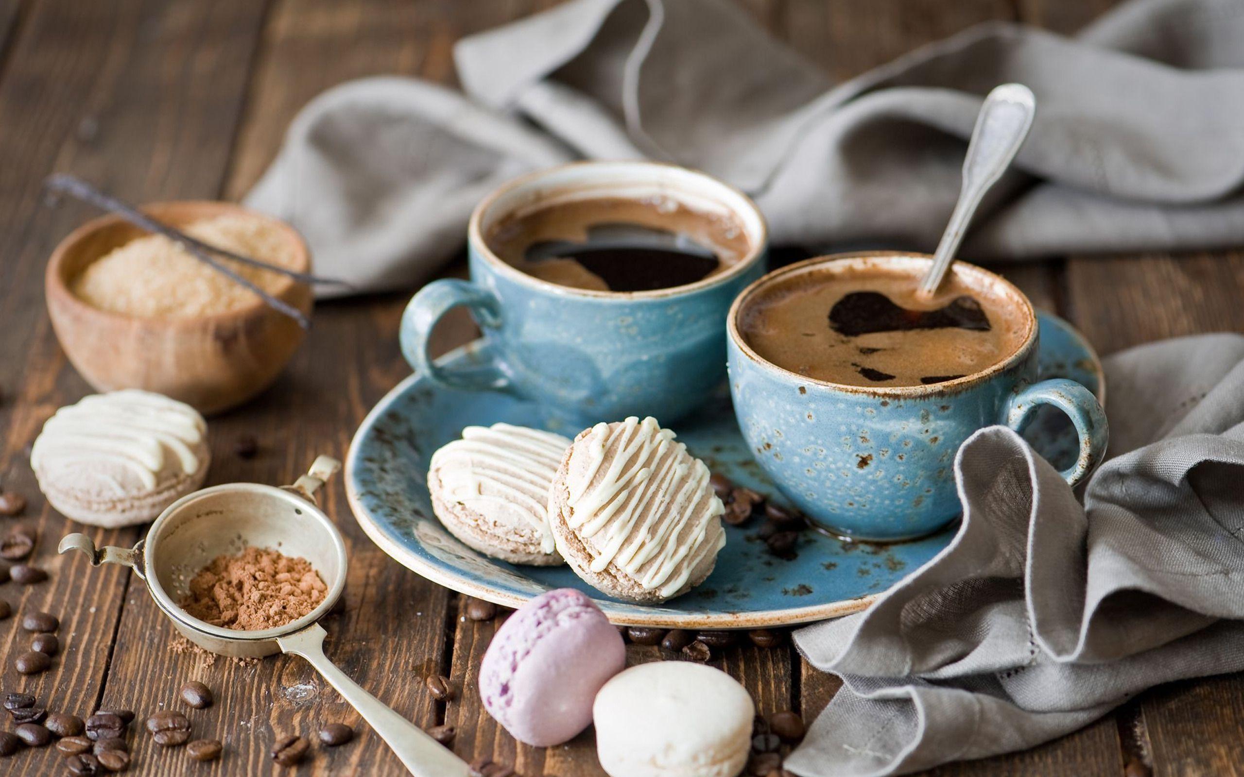 French Macarons And Coffee Widescreen Wallpaper. Wide Wallpaper.NET