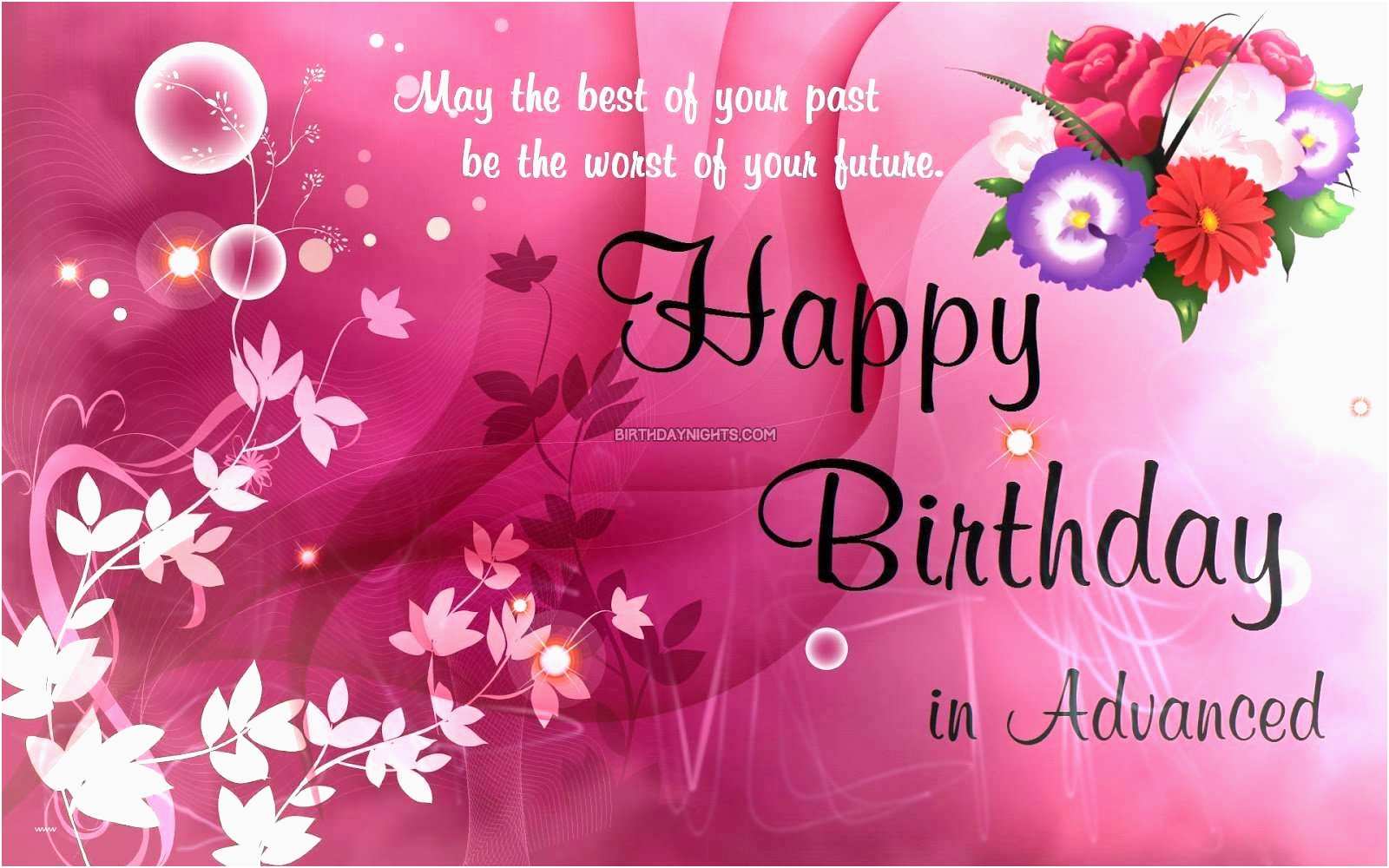 Advanced Happy Birthday Image Beautiful Advance Happy Birthday