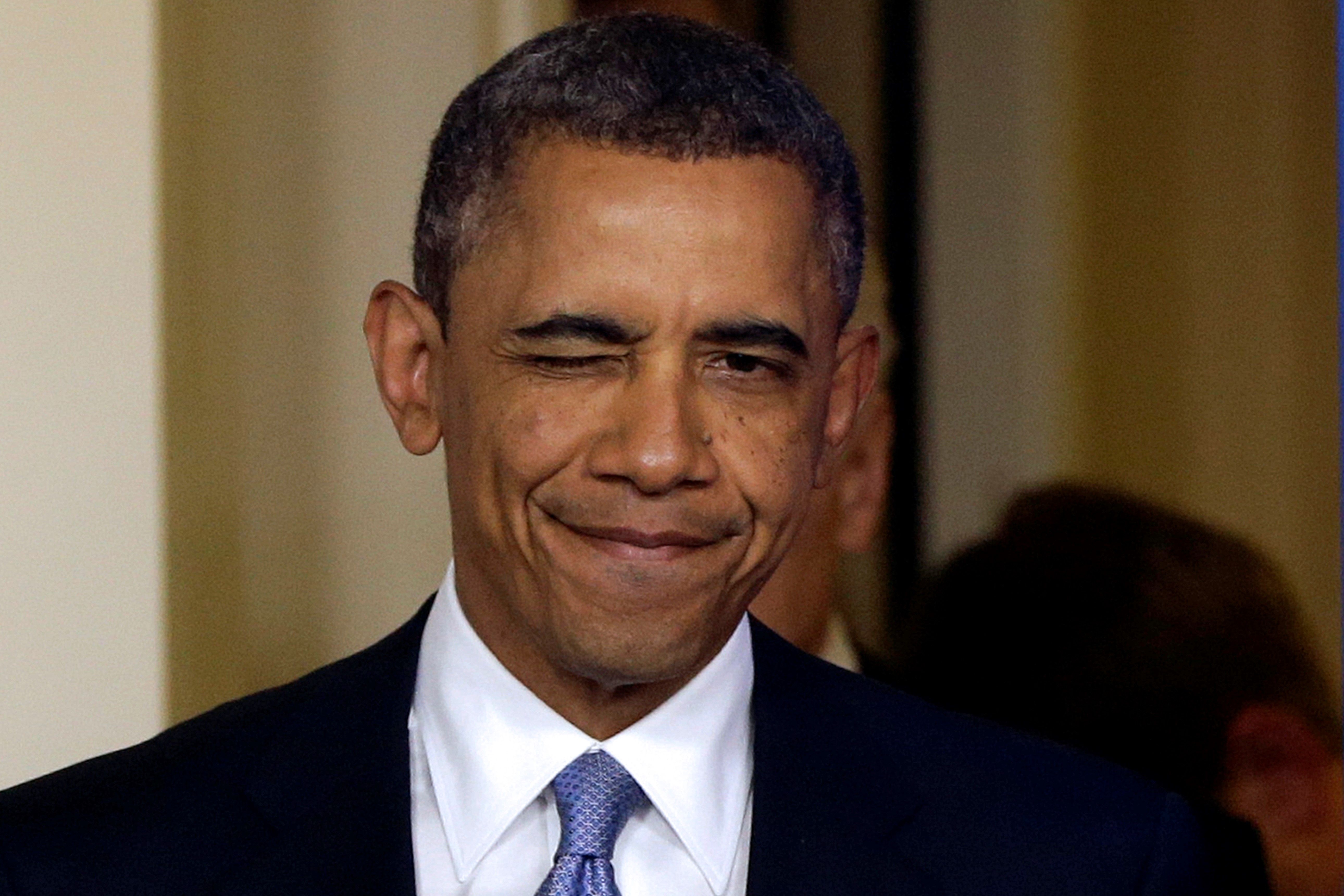 US PM Barack Obama Wink His Eye HD Wallpaper. HD Famous Wallpaper