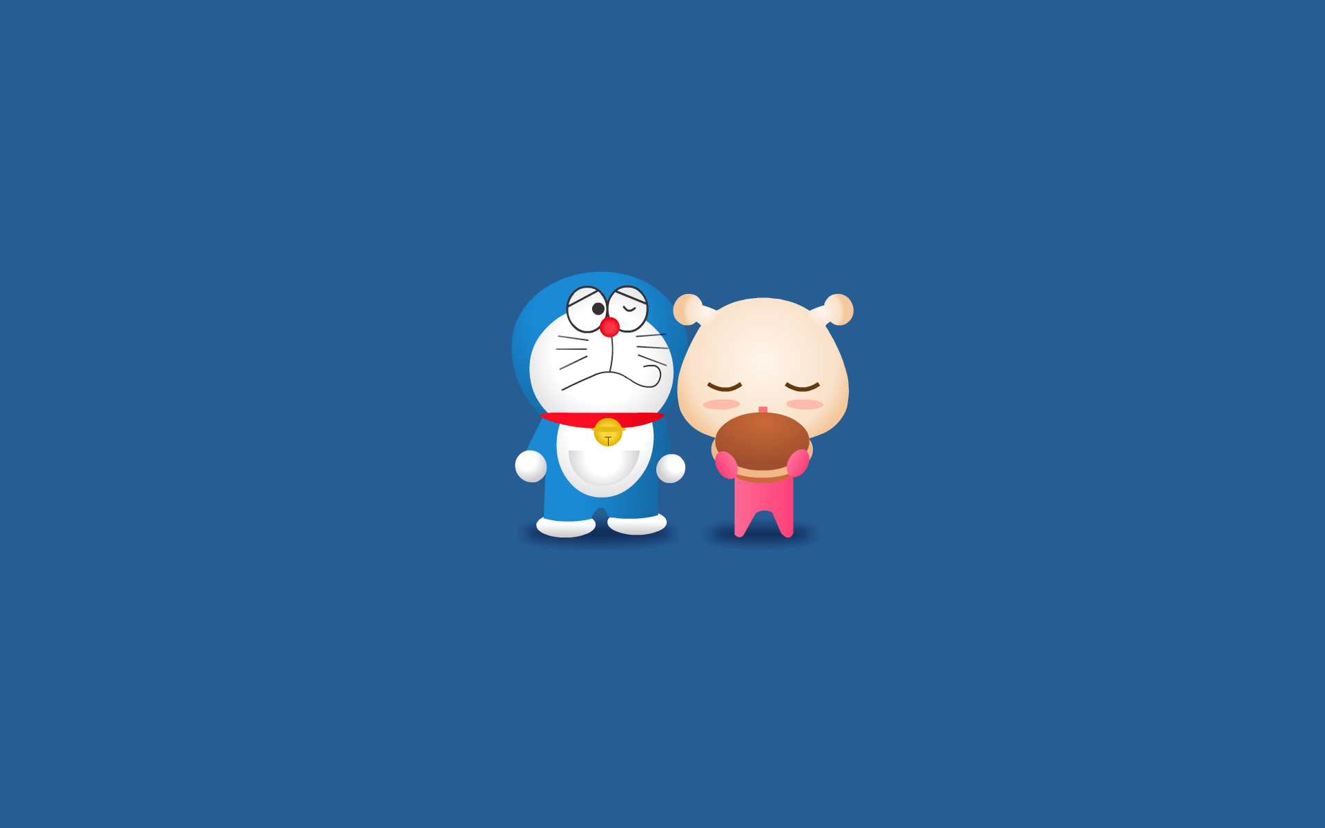 Doraemon Minimalism, HD Cartoons, 4k Wallpaper, Image, Background