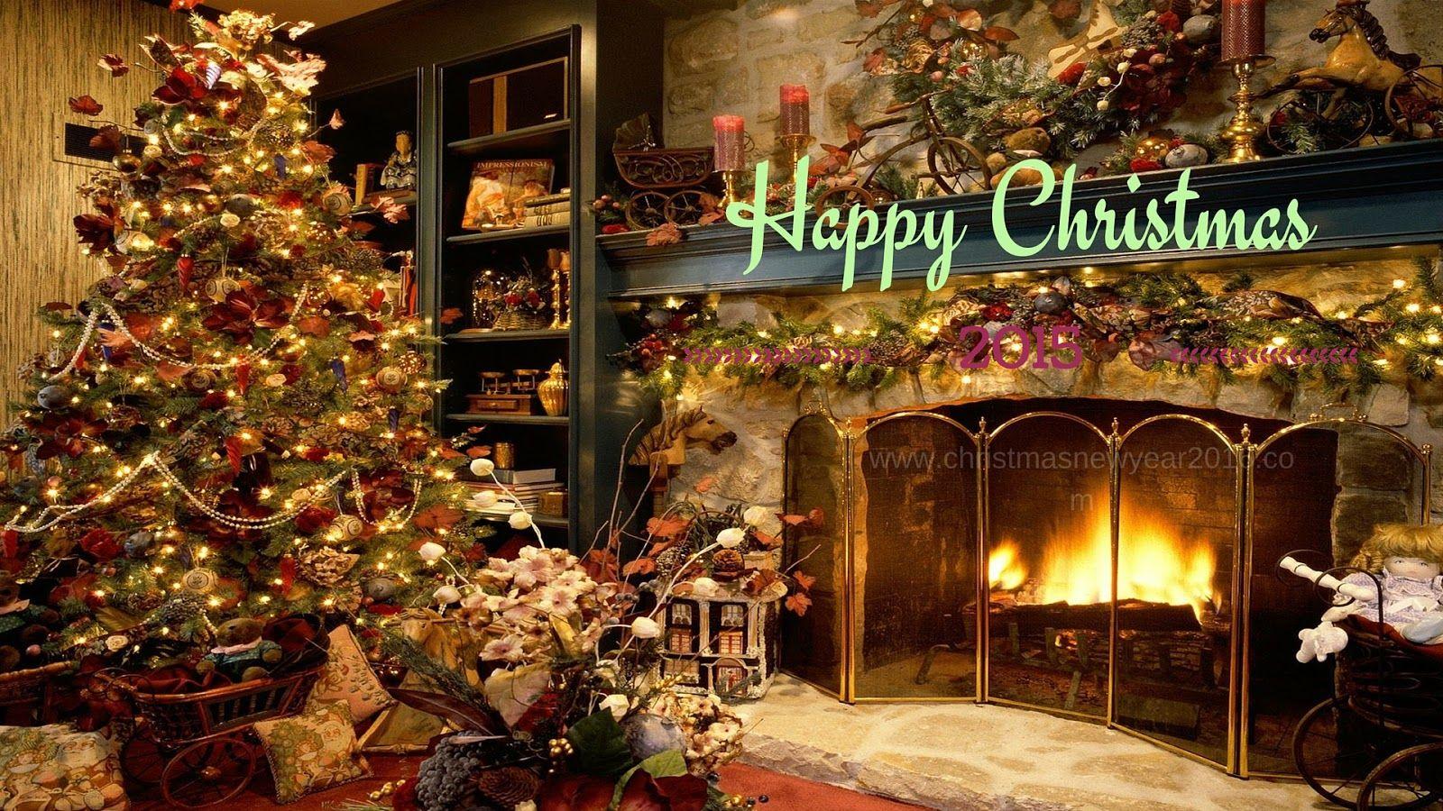 Decorated Christmas Tree Desktop HD Wallpaper