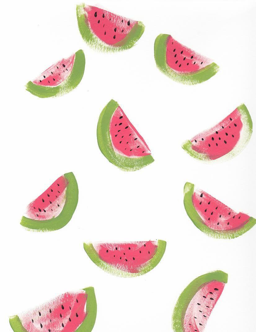 DIY watermelon desktop wallpaper. So cute!. Textures + Art
