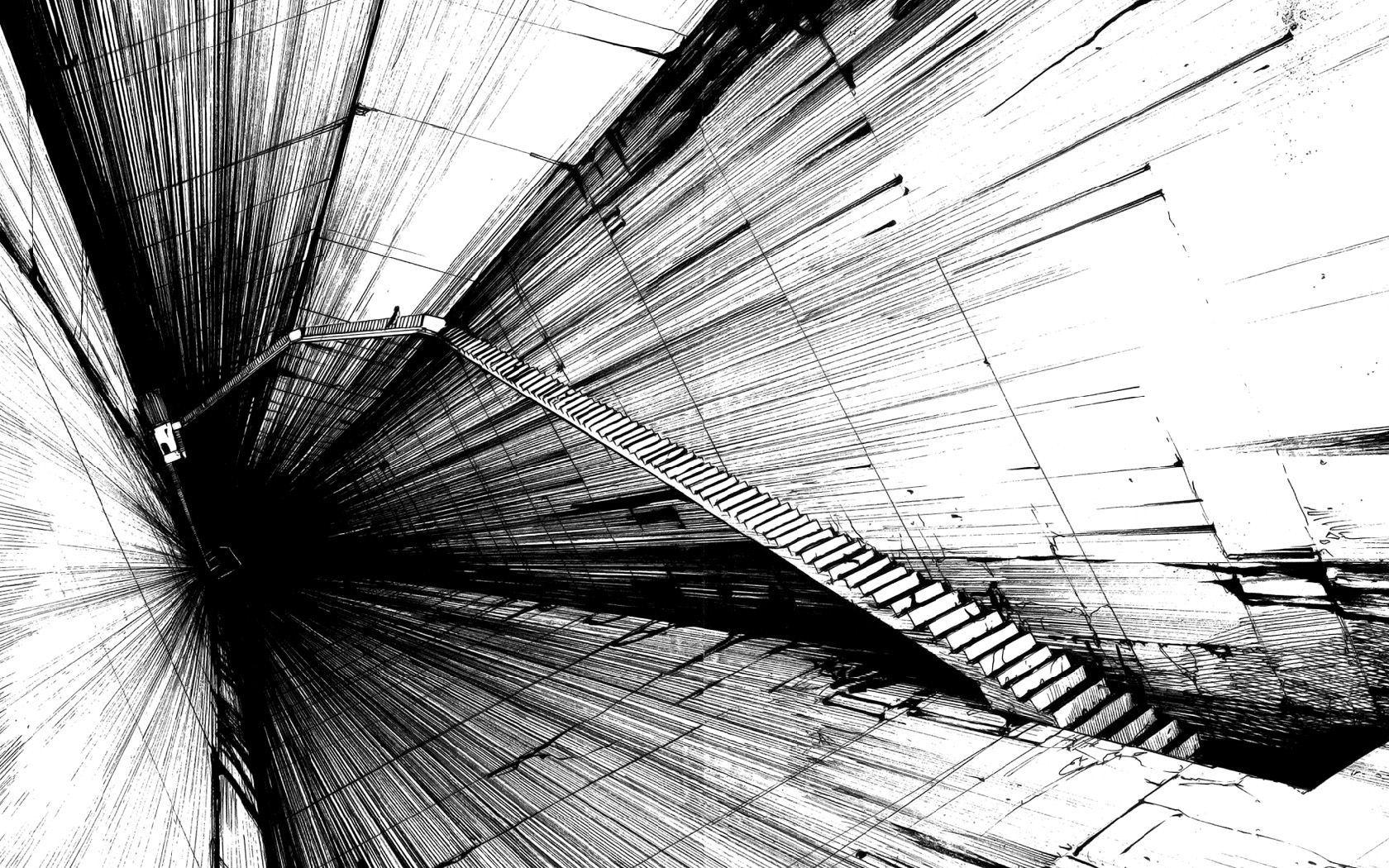 Black And White Abstract Wallpaper, Black And White Abstract