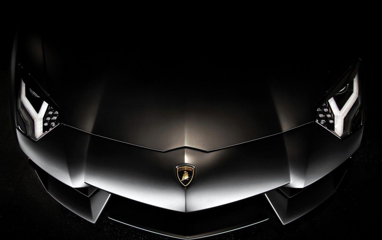 Black Lamborghini Aventador Bonnet wallpaper. Black Lamborghini