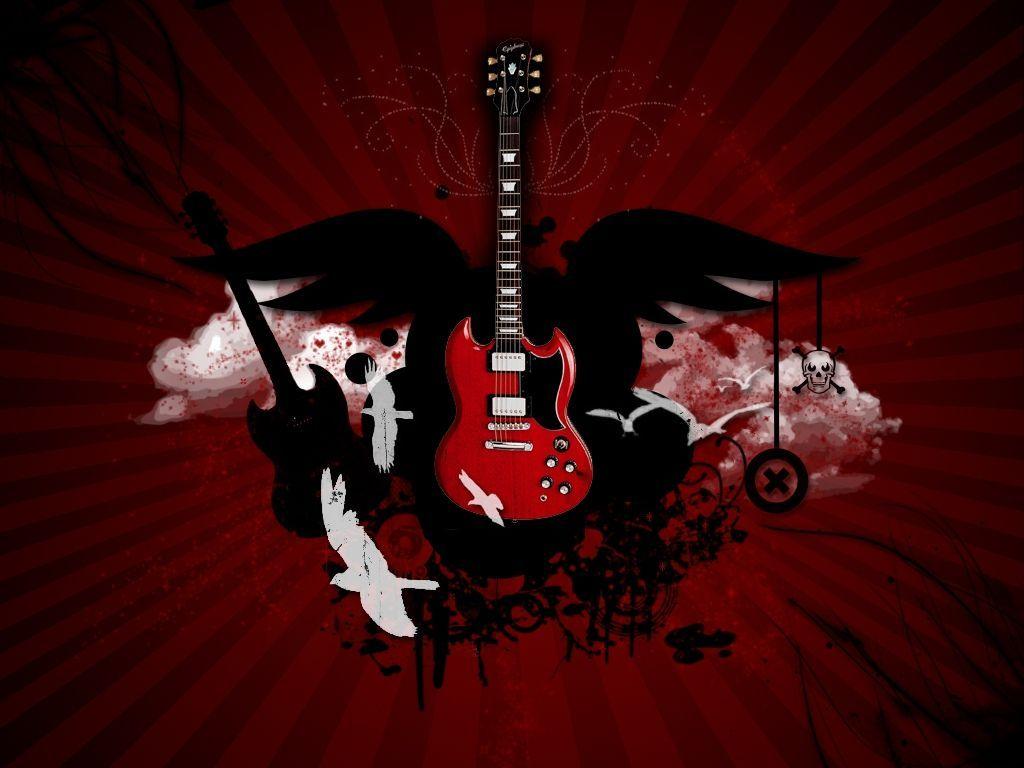 Click here to download in HD Format >> Red Guitar Wallpaper