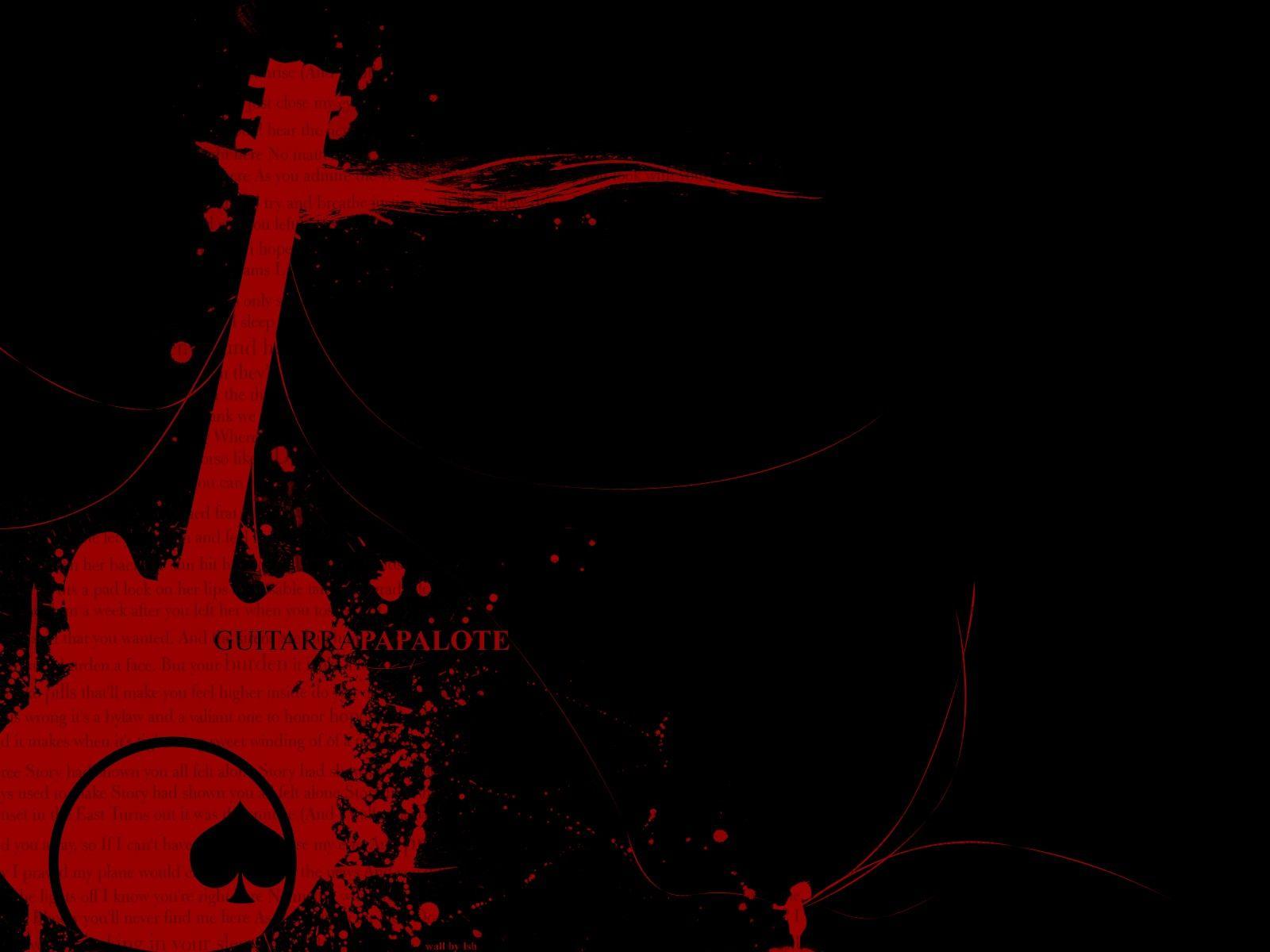 Red guitars black background wallpaperx1200