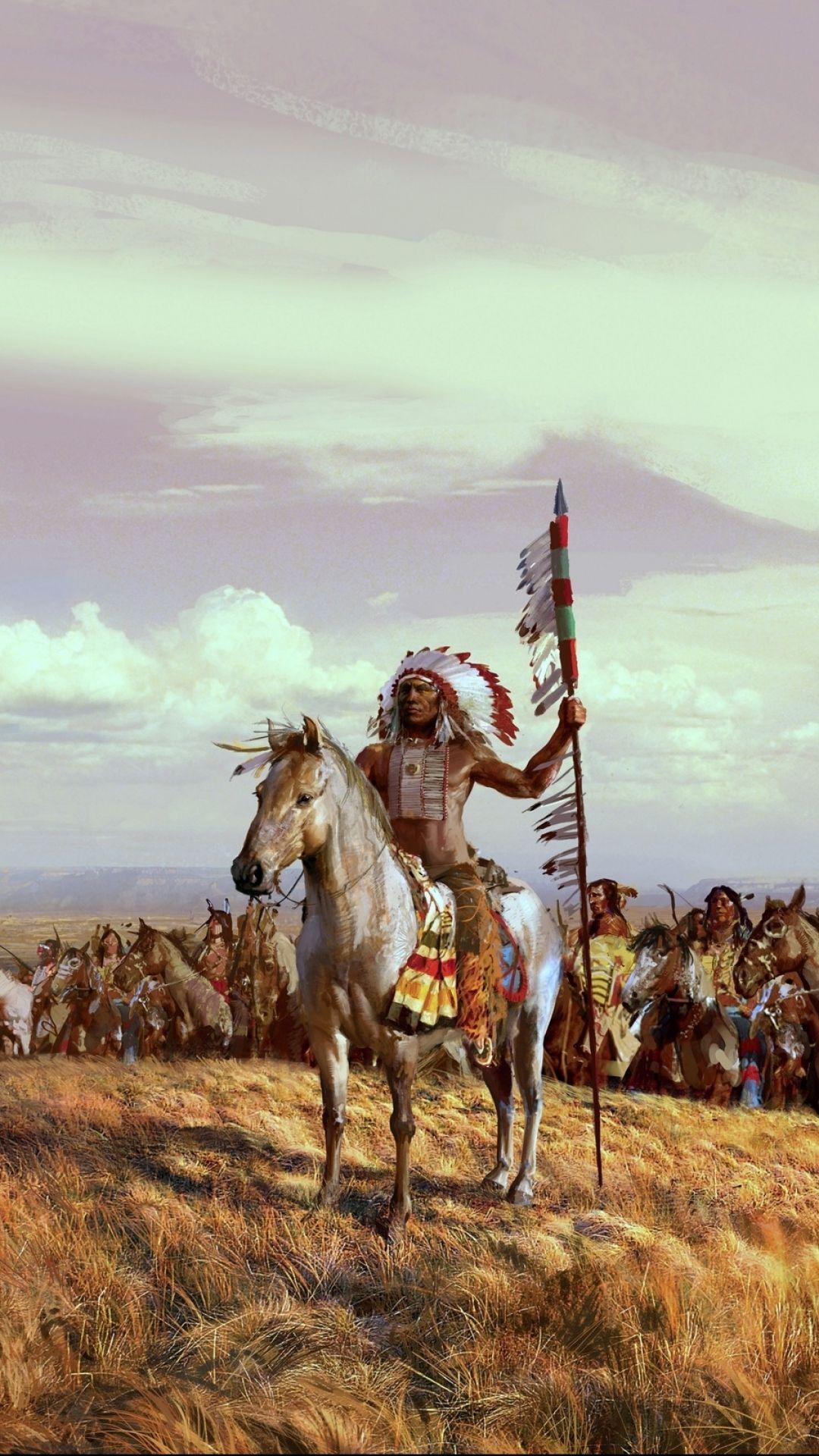 Artistic Native American (1080x1920) Wallpaper