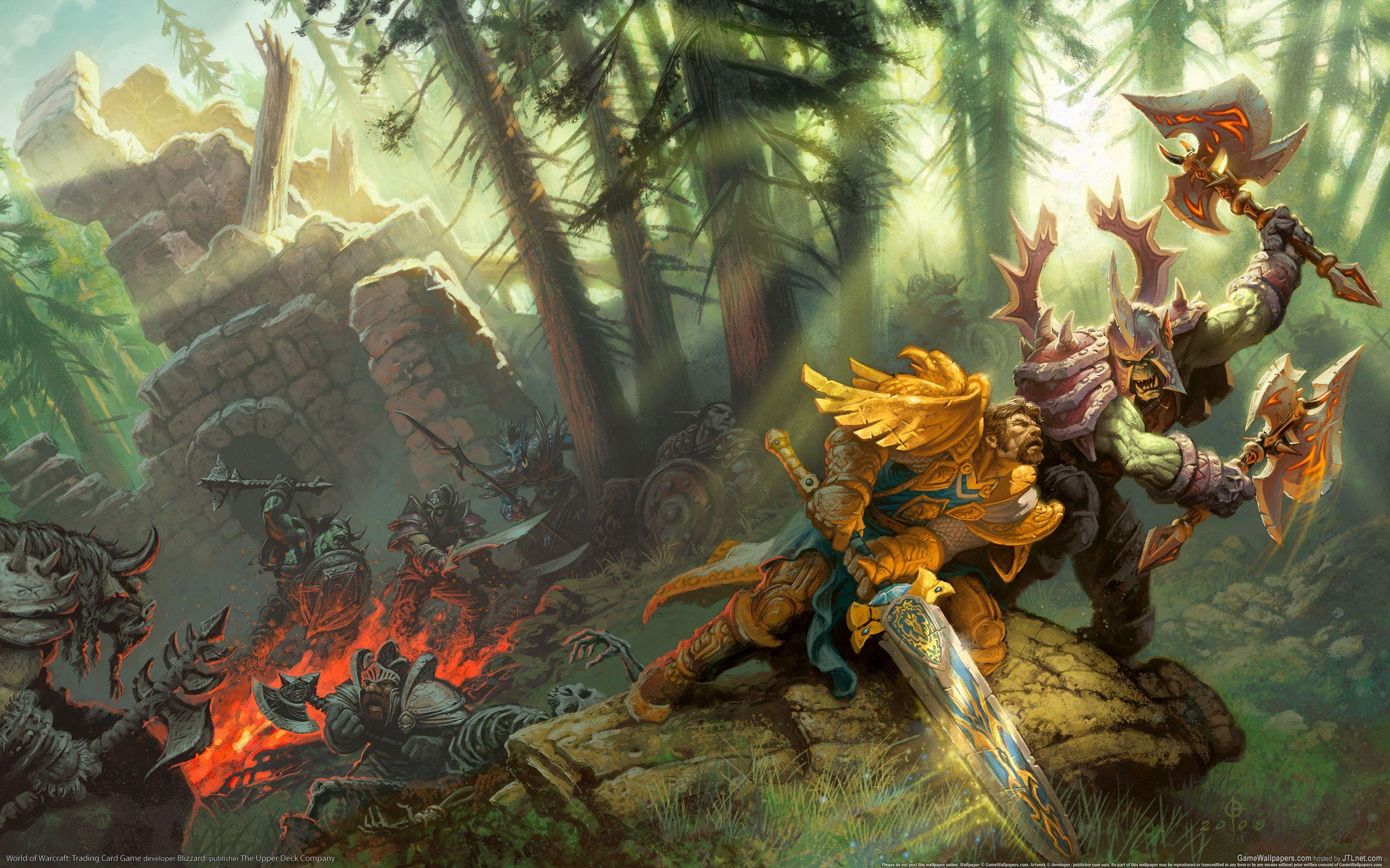 Forest, World Of Warcraft, Paladin, Fight, Warrior