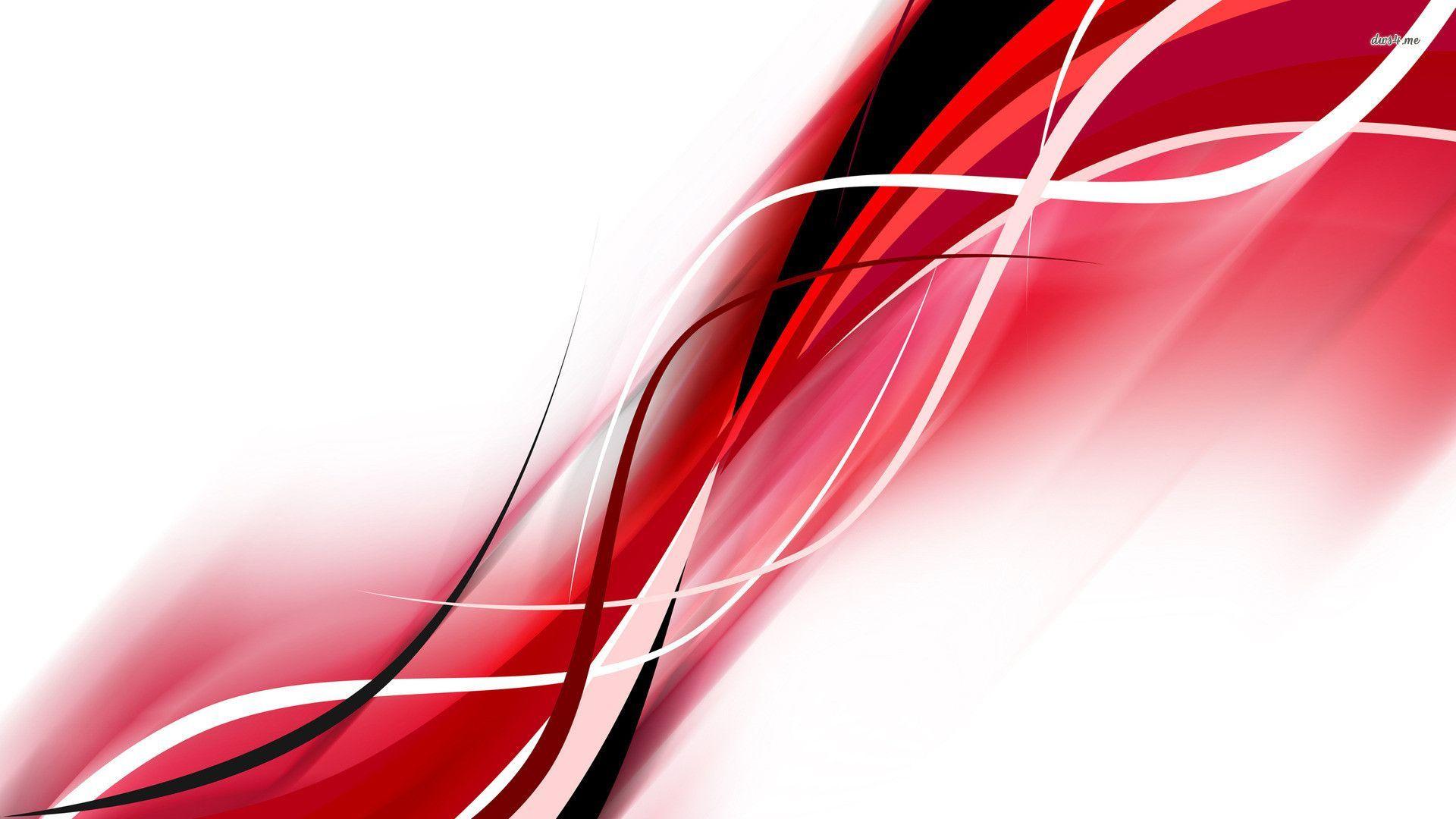 Red And White Abstract Wallpaper