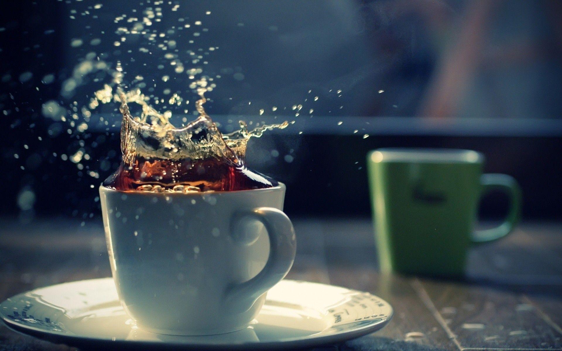 Splash In A Tea Cup. Desktop wallpaper for free
