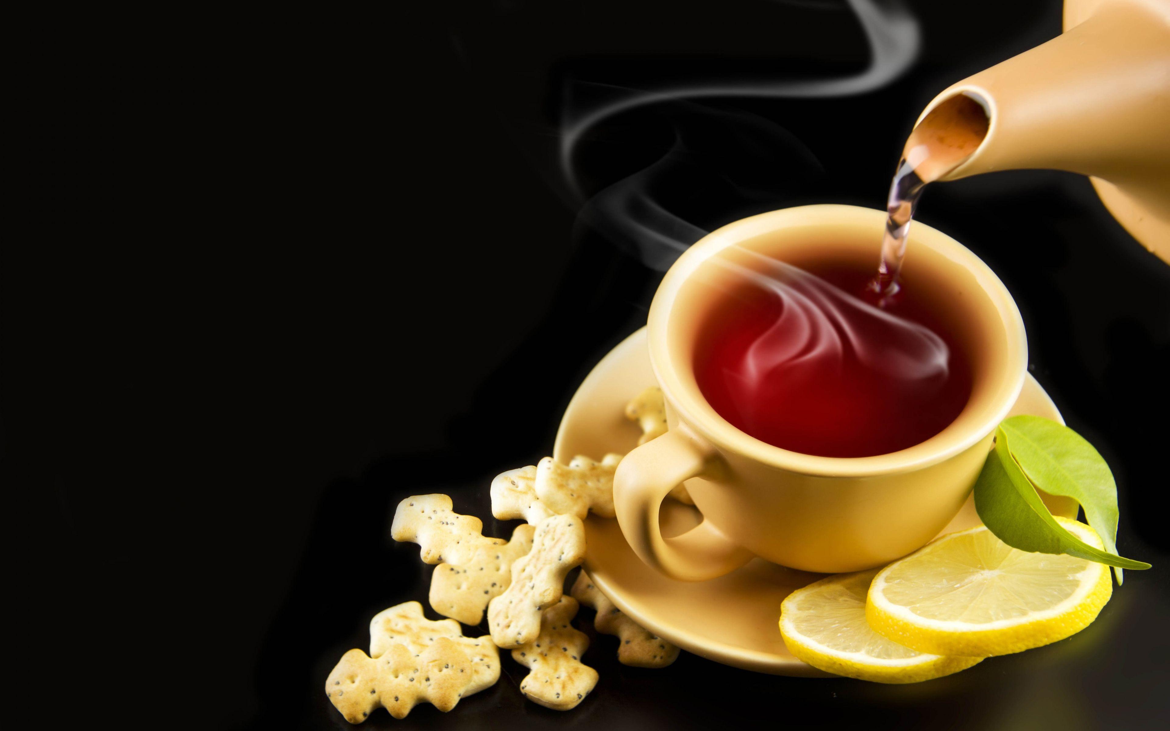 Tea Cup Leaves HD Desktop Wallpaper 24008