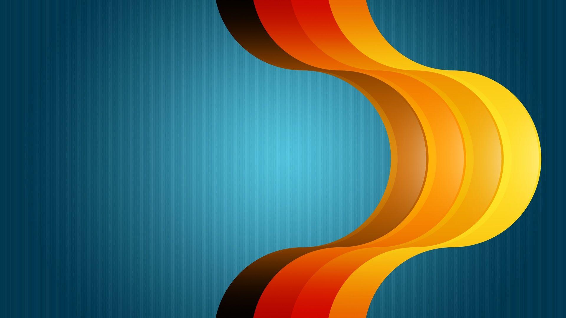 Yellow Orange Red Abstract desktop PC and Mac wallpaper