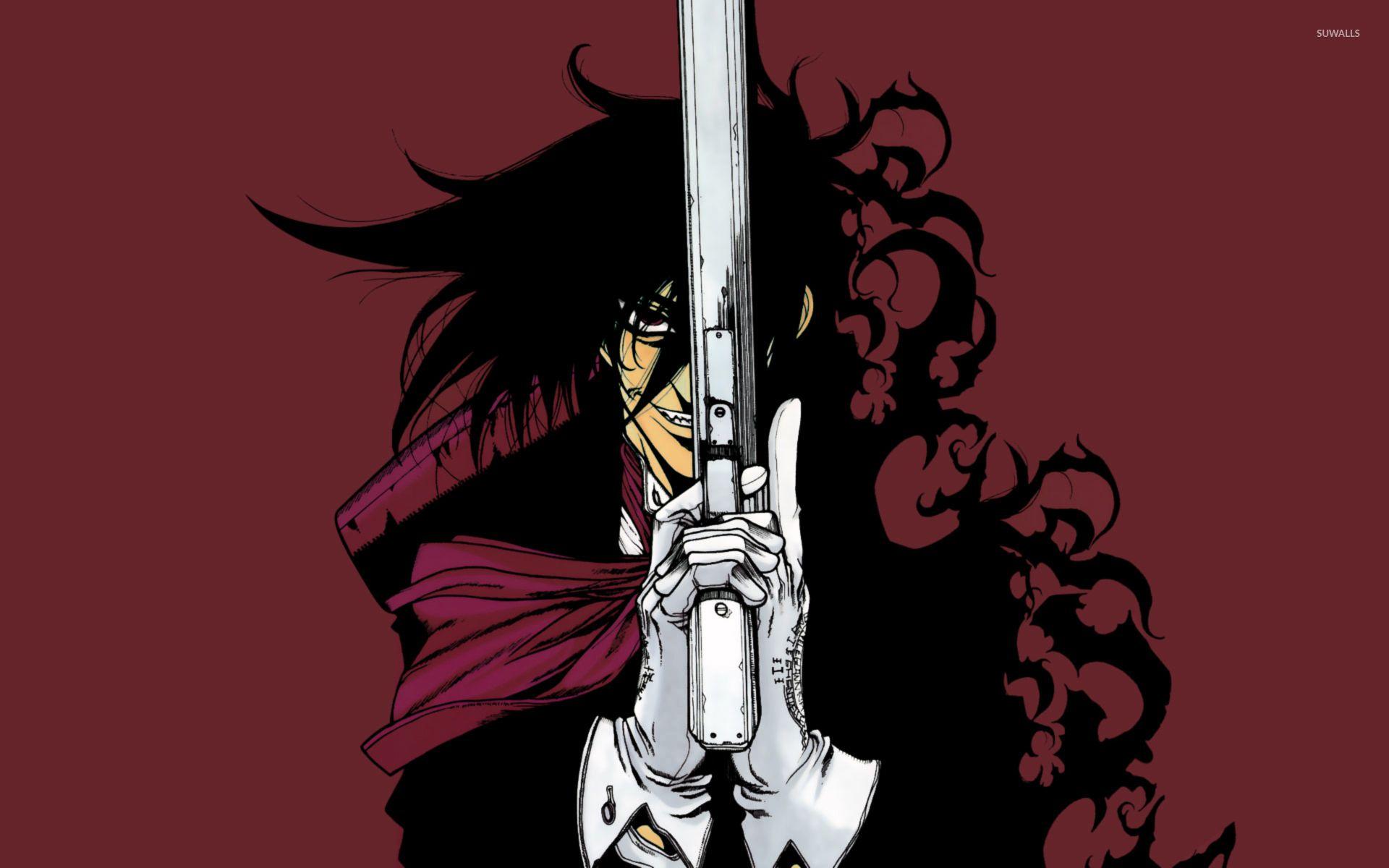 Wallpaper Anime, Hellsing, vampire, Alucard, crazy. for mobile and