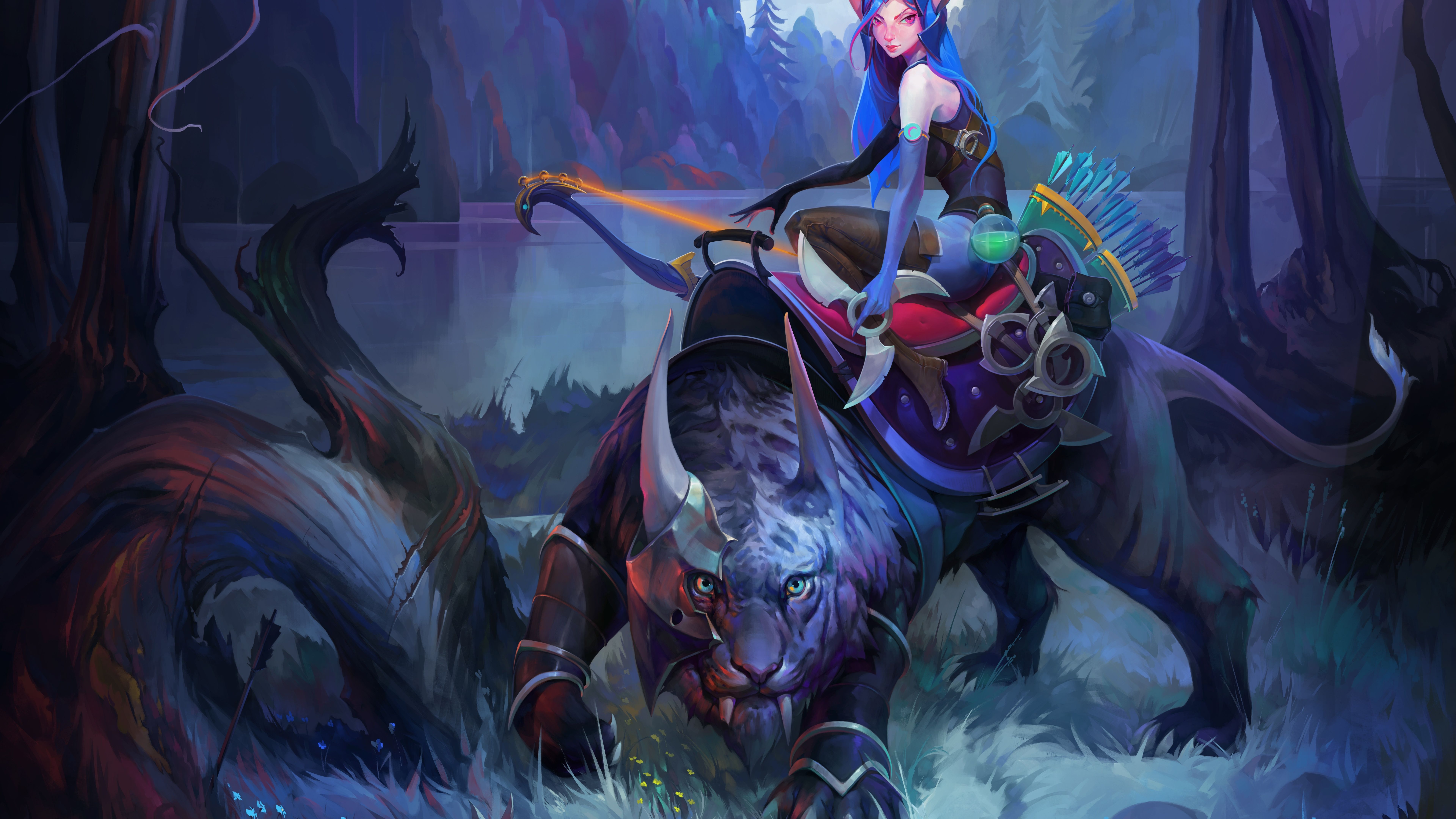 Luna DotA 2 Tiger 8k HD 4k Wallpaper, Image, Background