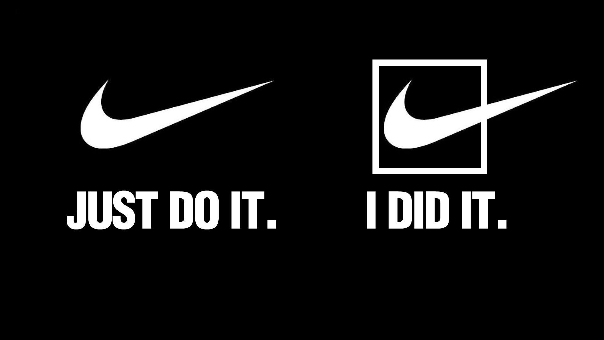 Black Background Brands Just Do It Nike Quotes Slogan