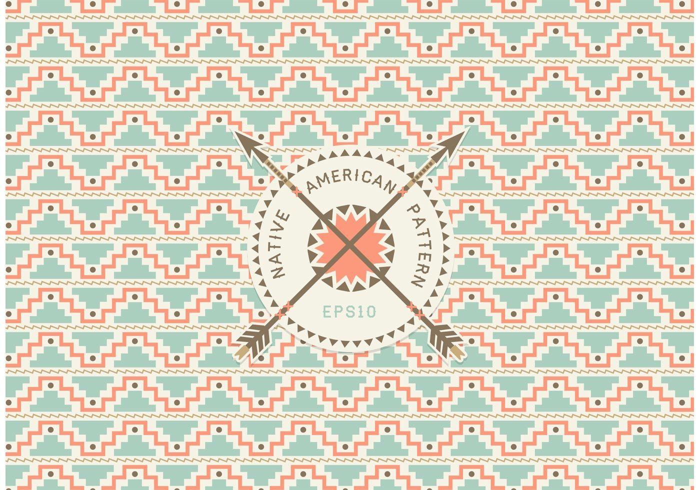 Free Native American Seamless Pattern Vector. CAMP STYLE 2016