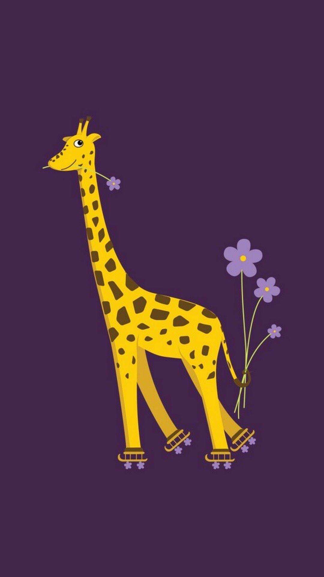 Purple Cute Giraffe iPhone Wallpaper iPhone Wallpaper