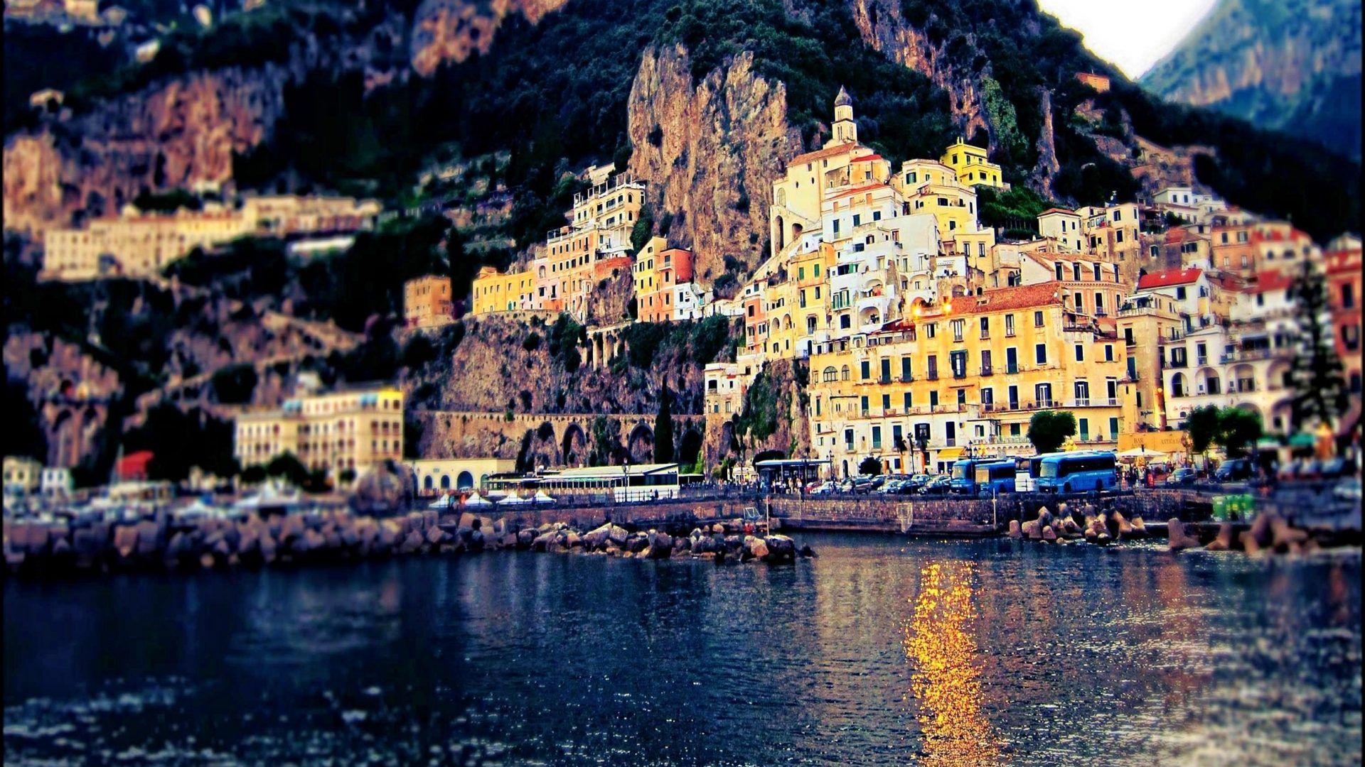 Amalfi Tag wallpaper: Amalfi Coast Italy Town Rock Panorama View