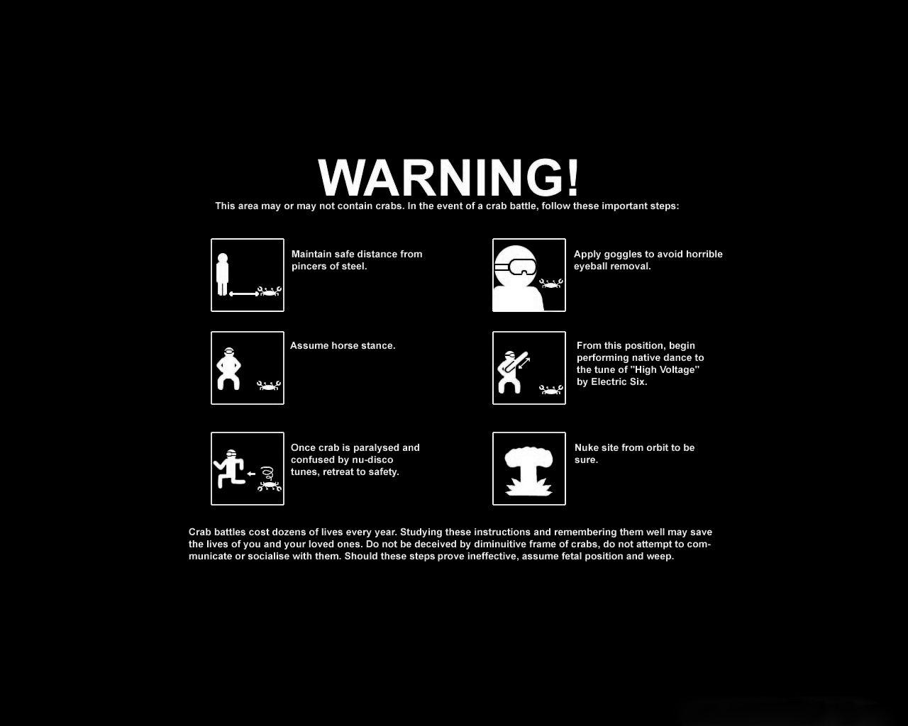 Warning Simple Funny Image Wallpaper