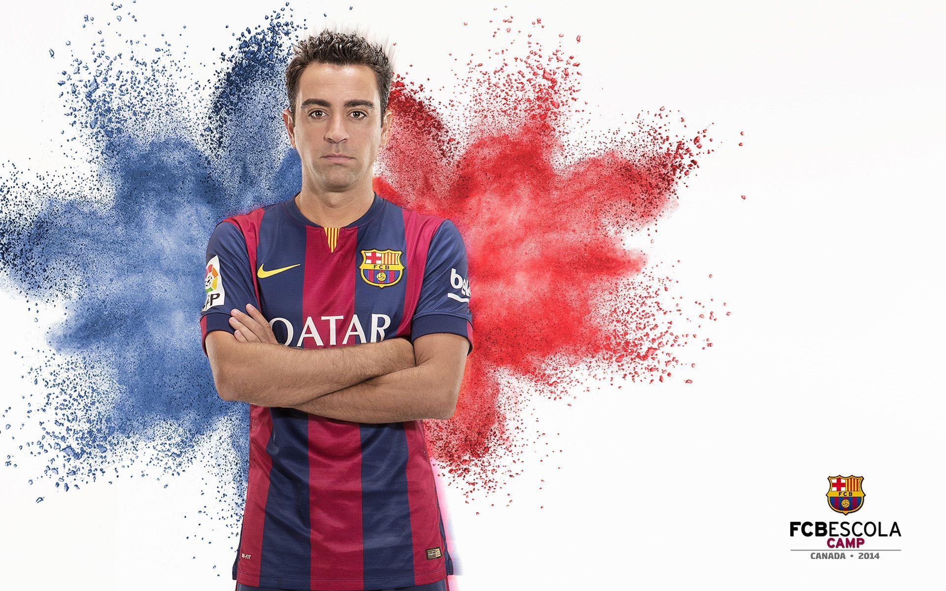 FC Barcelona Wallpaper. Xavi. FCB Escola Background
