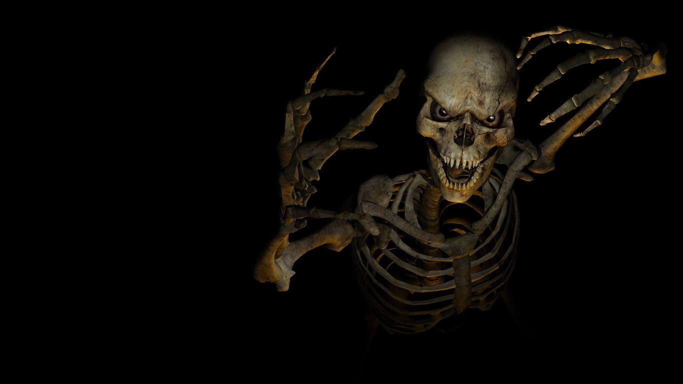 Scary 3D Skeleton 3D Wallpaper