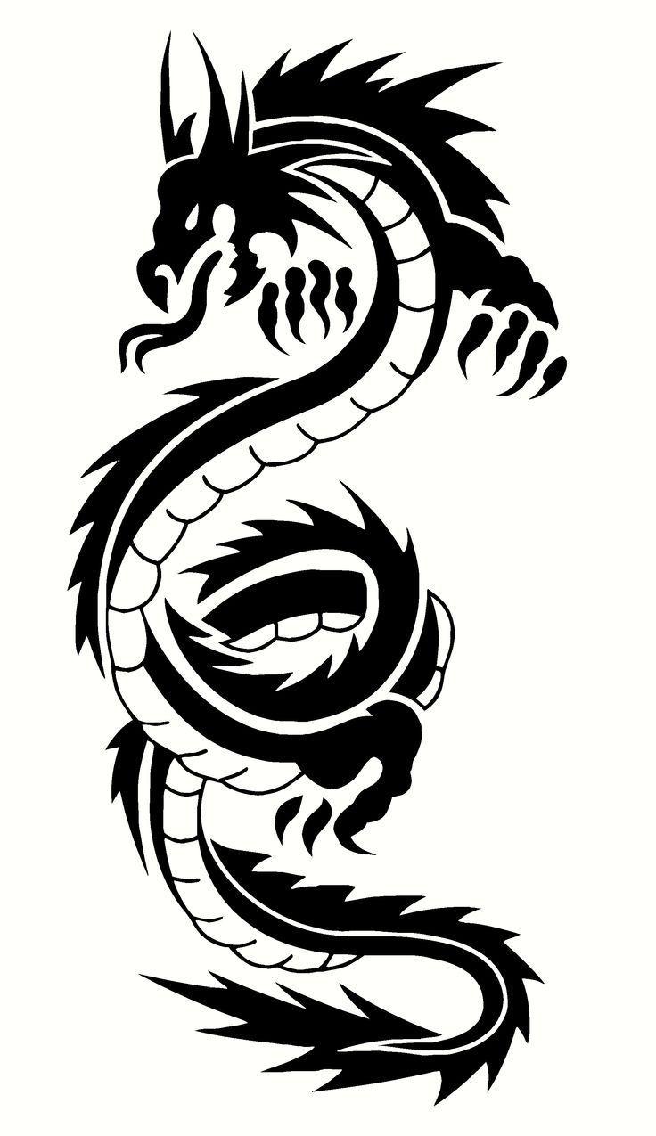 best Drawing Tattoo Dragon Black And Red image