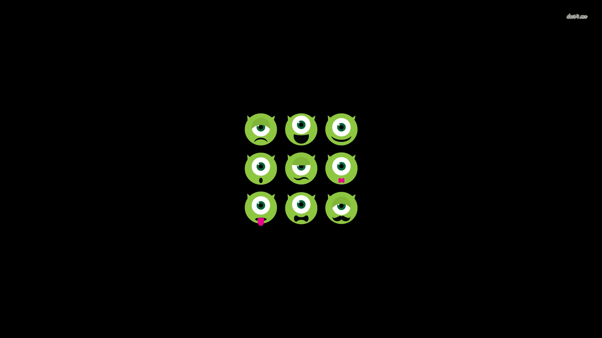 Mike Wazowski's funny faces, Inc. wallpaper