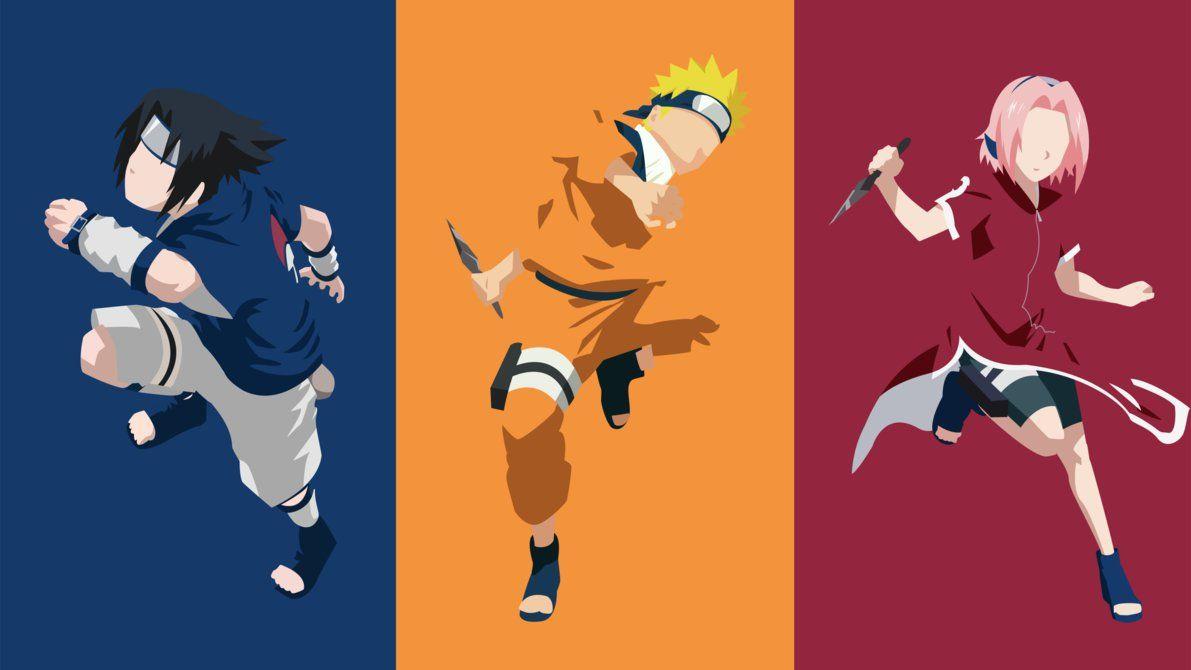 Naruto + Sasuke + Sakura [kid] minimalist design