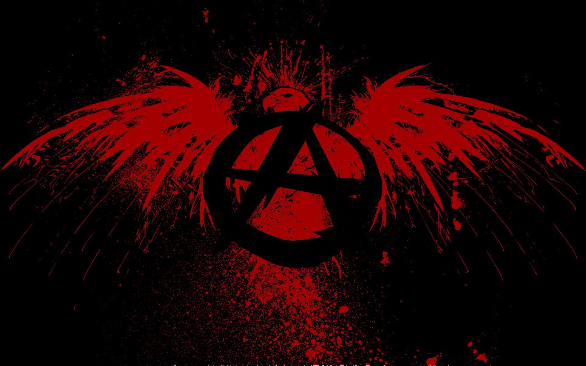 Wallpaper Eagle, Paint Splatter, Anarchy, Circle A