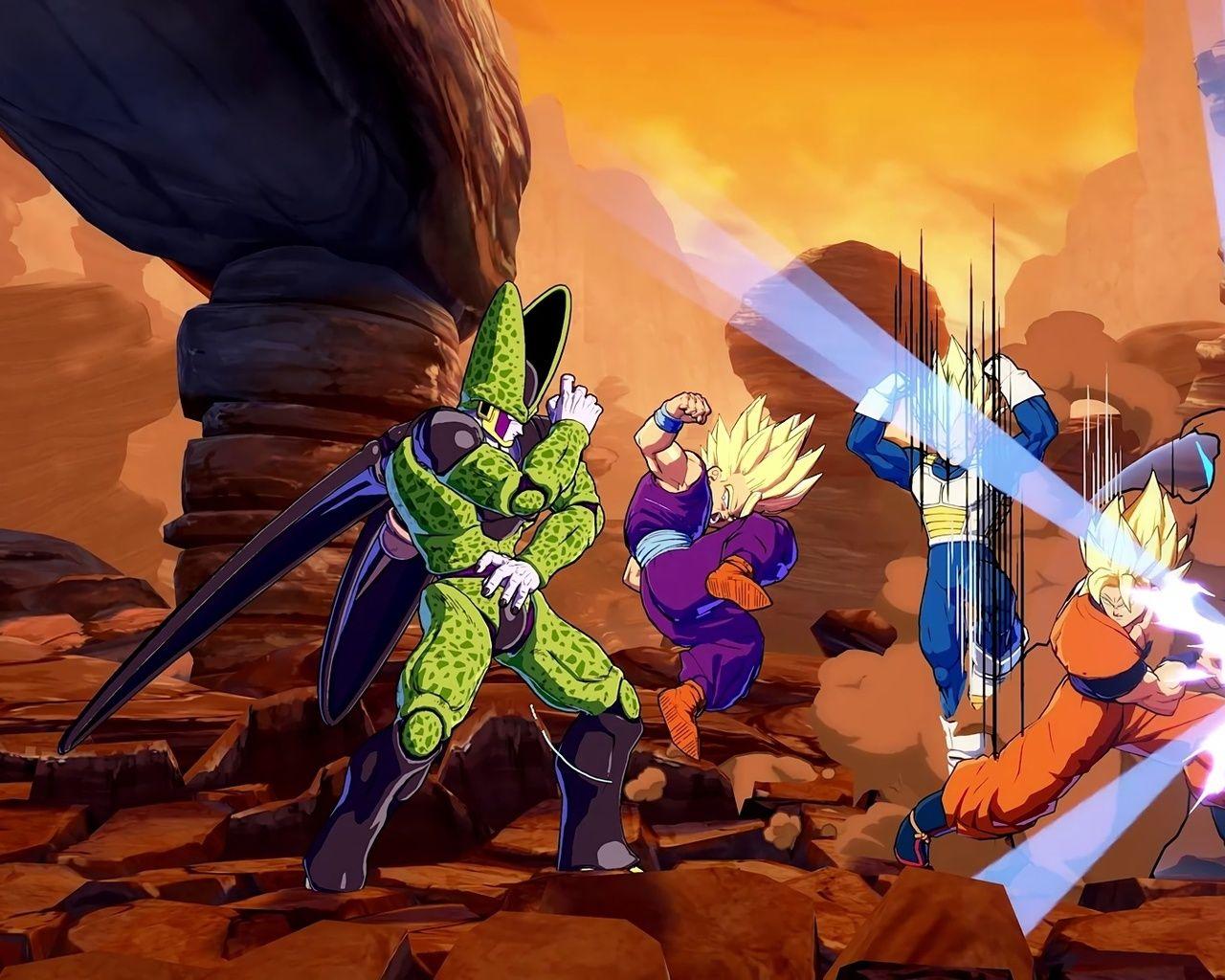 Goku Gohan And Vegeta Vs Cell Dragon Ball Fighterz Video