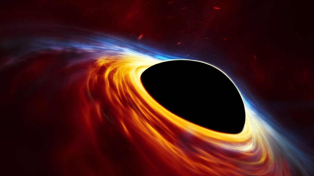 Wallpaper Supermassive black hole, Accretion disk, Burst of light