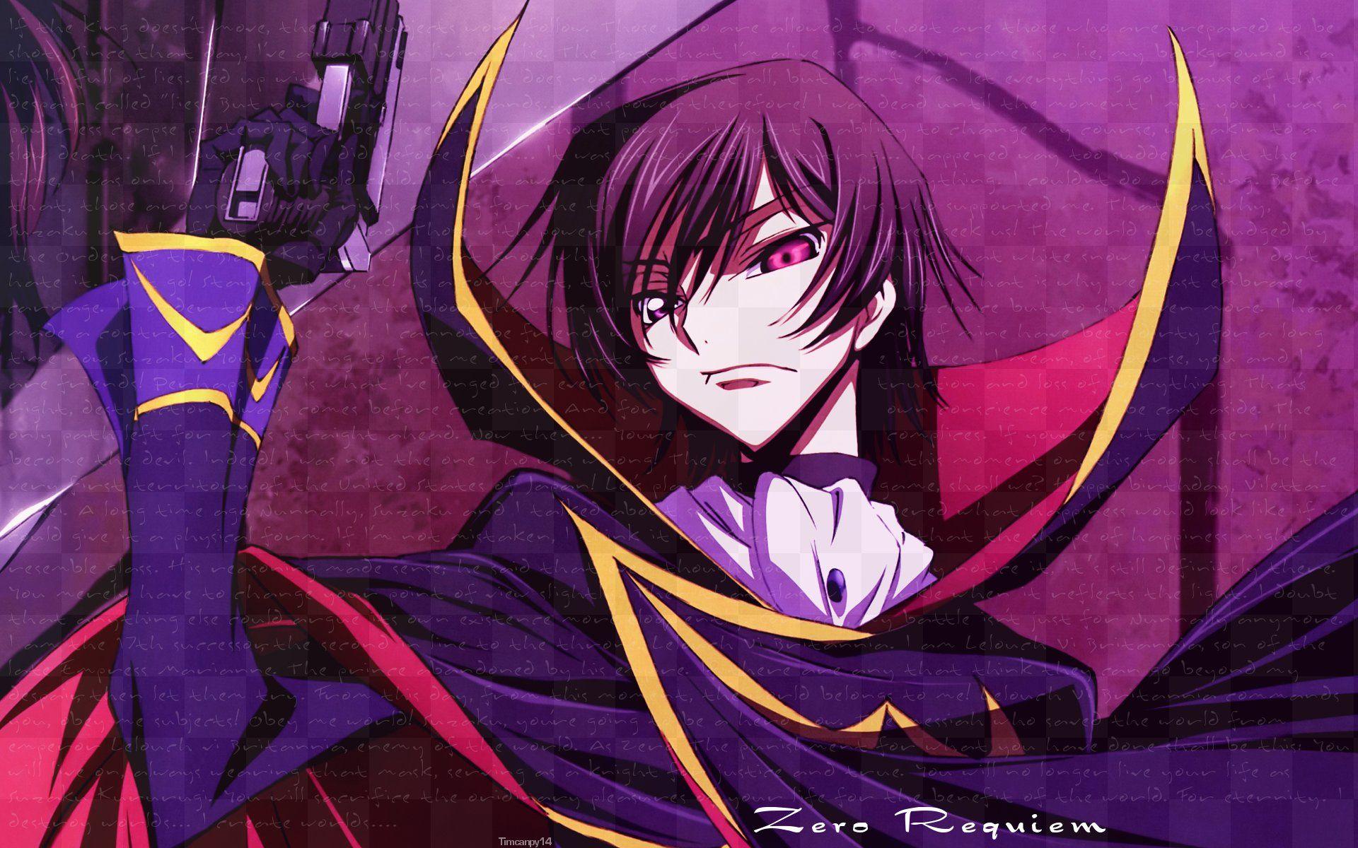 Lelouch, anime, code geass, edit, lamperouge, vi britannia, HD phone  wallpaper