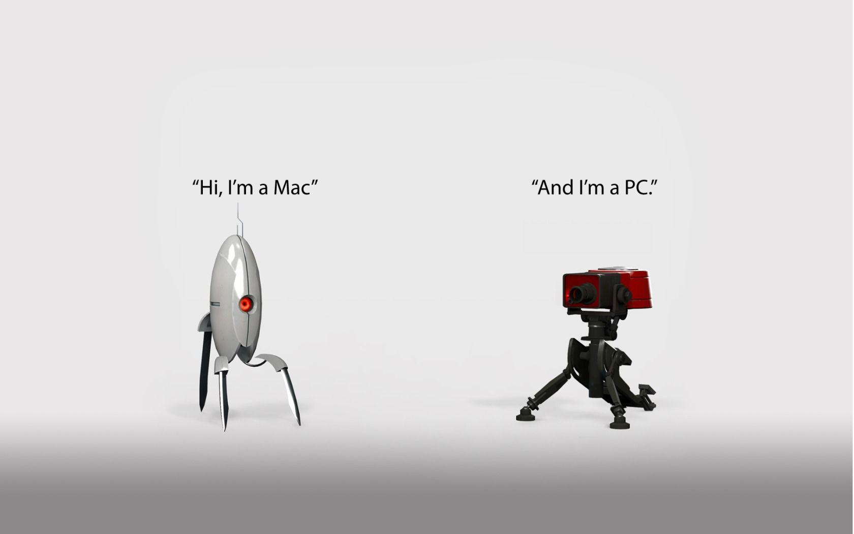 Mac Versus PC, Mac vs. PC, Team Fortress Portal widescreen