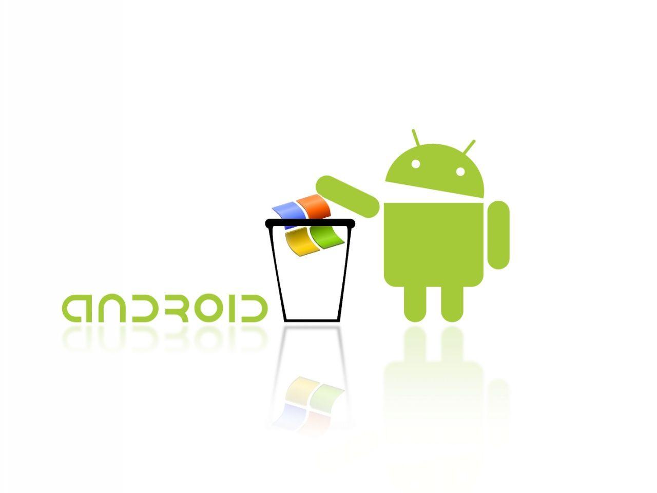 Android vs Windows desktop PC and Mac wallpaper