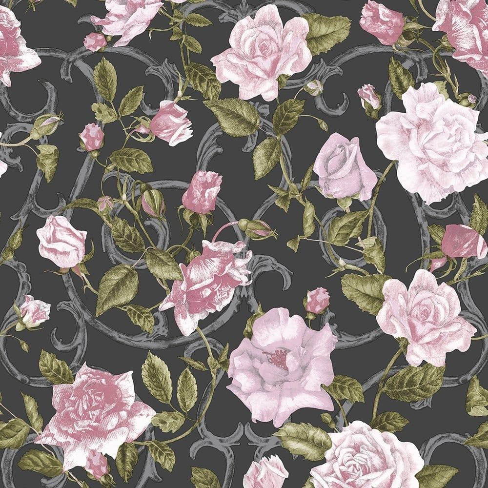 Black and pink flowers  Pink and black wallpaper Pink flowers wallpaper Black  wallpaper