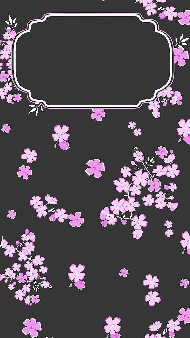 Black and pink flower. Phone Wallpaper. Flower