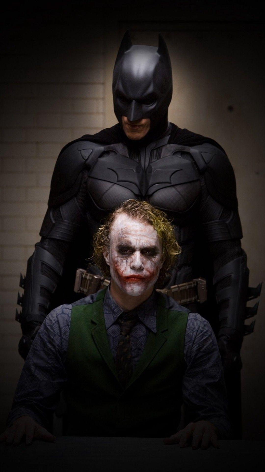 Download 1080x1920 Batman, Joker, The Dark Knight Wallpaper