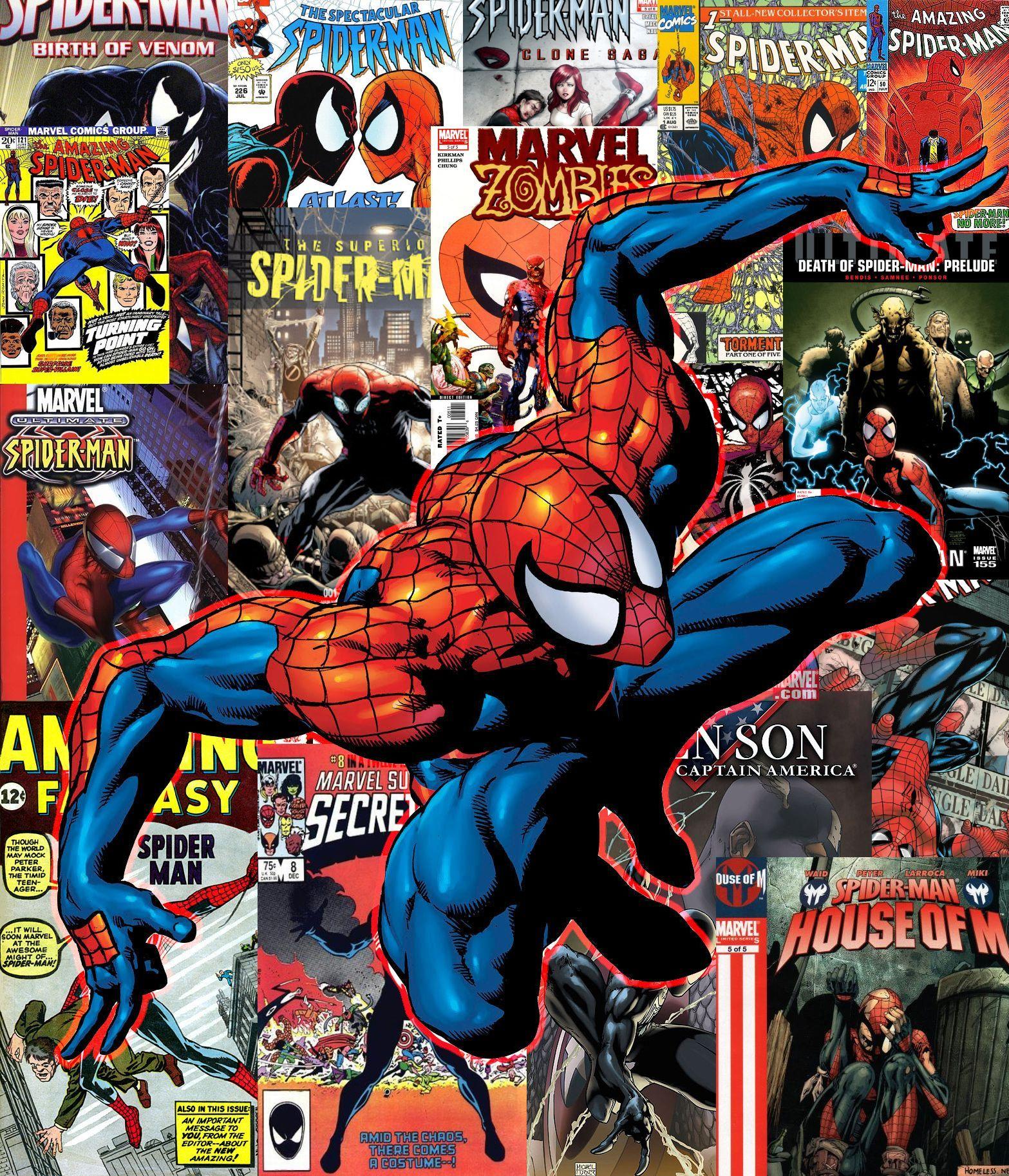 Spider Man Comicbook Cover Collection Wallpaper By UndeadPixelArmy