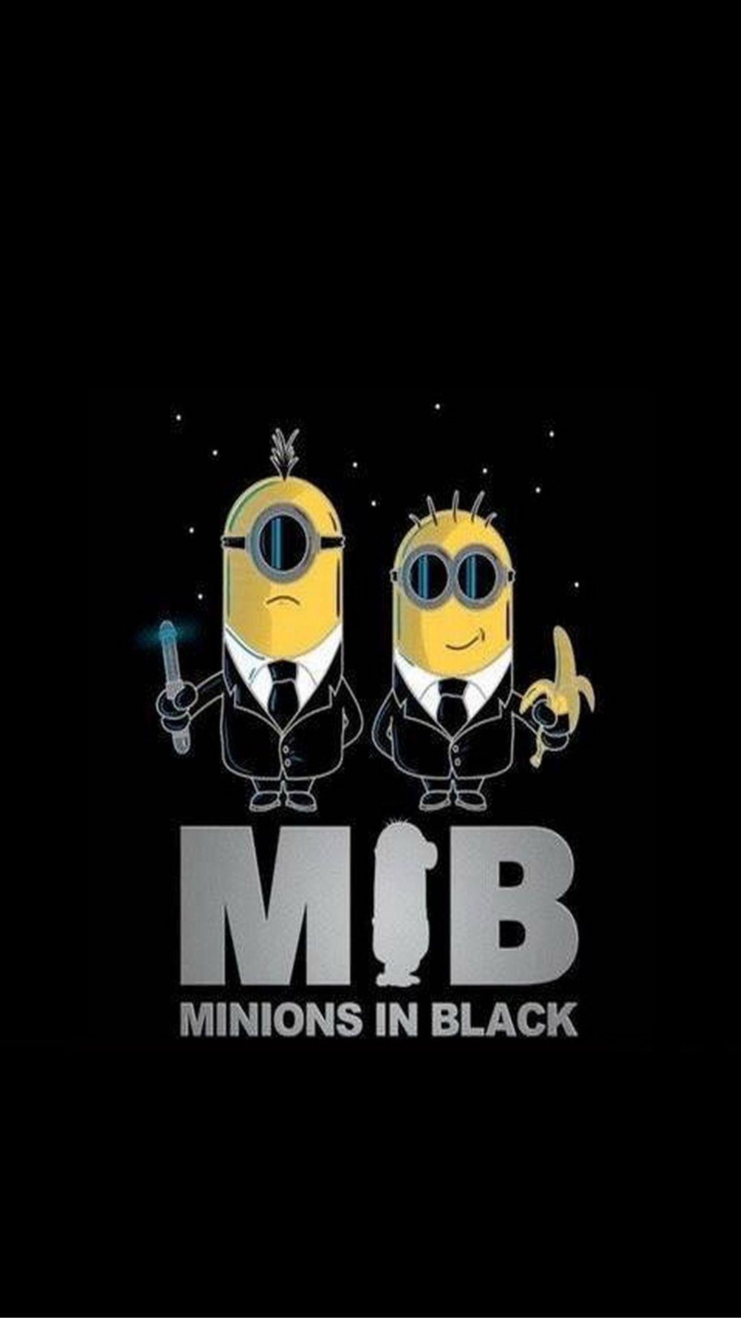 Minions In Black HD Mobile Wallpaper