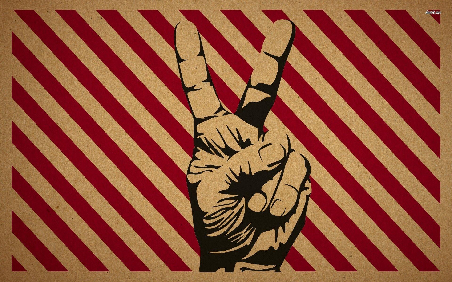 Peace Sign Hand HD Wallpaper, Background Image