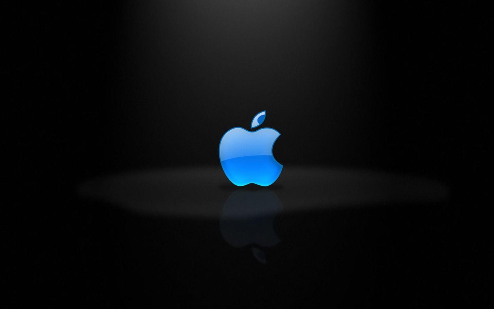 Blue Apple Logo HD Desktop Wallpaper, Instagram photo, Background