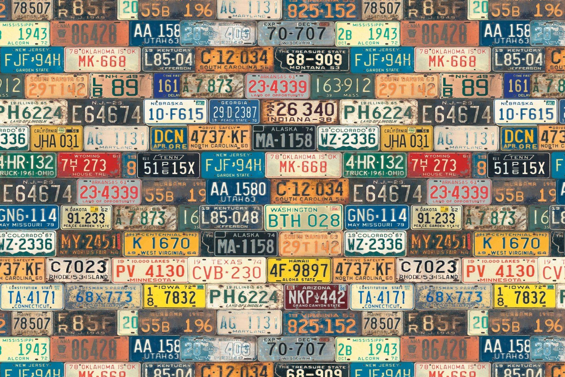 Registration Plates Full HD Wallpaper