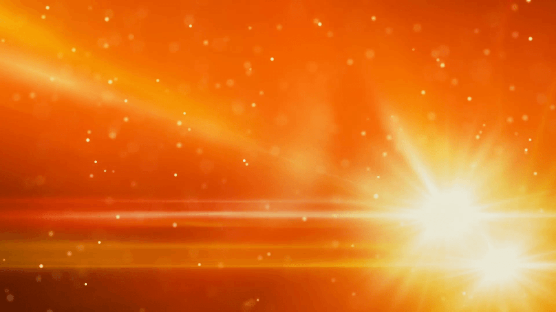 orange light flares and particles loop background Motion Background